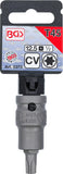 Kraft-Bit-Insats | Längd 55 mm | 12,5 mm (1/2") | T-Profil (för Torx) T45. BGS 5373
