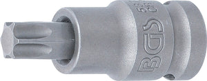 Kraft-Bit-Insats | Längd 55 mm | 12,5 mm (1/2") | T-Profil (för Torx) T55. BGS 5375
