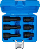 Kraft-Bit-Insats-sats | 12,5 mm (1/2") | Inre mångtandad (för XZN) M14 - M18 | 6 delar. BGS 5380
