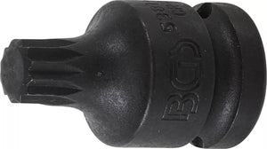 Kraft-Bit-Insats | Längd 43 mm | 12,5 mm (1/2") | Inre mångtandad (för XZN) M12. BGS 5381-M12