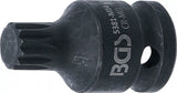 Kraft-Bit-Insats | Längd 43 mm | 12,5 mm (1/2") | Inre mångtandad (för XZN) M14. BGS 5381-M14