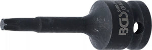Kraft-Bit-Insats | Längd 75 mm | 12,5 mm (1/2") | T-Profil (för Torx) T40. BGS 5480-T40