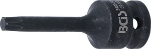 Kraft-Bit-Insats | Längd 75 mm | 12,5 mm (1/2") | T-Profil (för Torx) T45. BGS 5480-T45