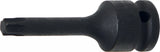 Kraft-Bit-Insats | Längd 75 mm | 12,5 mm (1/2") | T-Profil (för Torx) T50. BGS 5480-T50