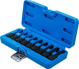Kraft-Bit-Insats-sats | 12,5 mm (1/2") | T-Profil (för Torx) T20 - T70 | 9 delar. BGS 5480