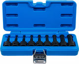 Kraft-Bit-Insats-sats | 12,5 mm (1/2") | T-Profil (för Torx) T20 - T70 | 9 delar. BGS 5480