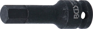 Kraft-Bit-Insats | Längd 75 mm | 12,5 mm (1/2") | Inre sexkant 14 mm. BGS 5481-M14
