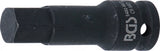 Kraft-Bit-Insats | Längd 75 mm | 12,5 mm (1/2") | Inre sexkant 17 mm. BGS 5481-M17