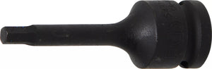 Kraft-Bit-Insats | Längd 75 mm | 12,5 mm (1/2") | Inre sexkant 6 mm. BGS 5481-M6