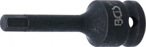 Kraft-Bit-Insats | Längd 75 mm | 12,5 mm (1/2") | Inre sexkant 8 mm. BGS 5481-M8