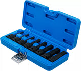 Kraft-Bit-Insats-sats | 12,5 mm (1/2") | Inre sexkant 5 - 19 mm | 8 delar. BGS 5481