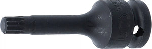 Kraft-Bit-Insats | Längd 75 mm | 12,5 mm (1/2") | Inre mångtandad (för XZN) M9. BGS 5482-M9