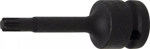 Kraft-Bit-Insats | Längd 75 mm | 12,5 mm (1/2") | Kil-profil (för RIBE) M7. BGS 5483-M7