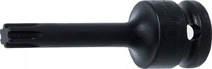 Kraft-Bit-Insats | Längd 75 mm | 12,5 mm (1/2") | Kil-profil (för RIBE) M9. BGS 5483-M9