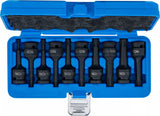 Kraft-Bit-Insats-sats | 12,5 mm (1/2") | Kil-profil (för Ribe) M5 - M14 | 9 delar. BGS 5483
