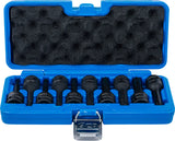 Kraft-Bit-Insats-sats | 12,5 mm (1/2") | Kil-profil (för Ribe) M5 - M14 | 9 delar. BGS 5483