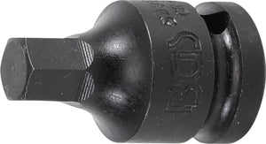 Kraft-Bit-Insats | Längd 42 mm | 12,5 mm (1/2") | Inre sexkant 11 mm. BGS 5485-11