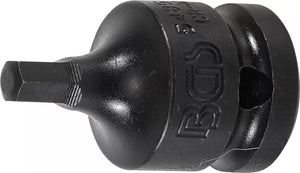 Kraft-Bit-Insats | Längd 42 mm | 12,5 mm (1/2") | Inre sexkant 6 mm. BGS 5485-6