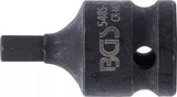 Kraft-Bit-Insats | Längd 42 mm | 12,5 mm (1/2") | Inre sexkant 7 mm. BGS 5485-7