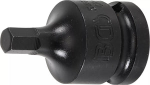 Kraft-Bit-Insats | Längd 42 mm | 12,5 mm (1/2") | Inre sexkant 7 mm. BGS 5485-7
