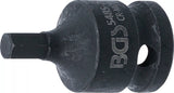 Kraft-Bit-Insats | Längd 42 mm | 12,5 mm (1/2") | Inre sexkant 7 mm. BGS 5485-7