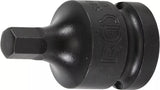 Kraft-Bit-Insats | Längd 42 mm | 12,5 mm (1/2") | Inre sexkant 8 mm. BGS 5485-8