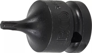 Kraft-Bit-Insats | Längd 42 mm | 12,5 mm (1/2") | T-Profil (för Torx) T25. BGS 5486-T25