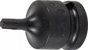 Kraft-Bit-Insats | Längd 42 mm | 12,5 mm (1/2") | T-Profil (för Torx) T30. BGS 5486-T30