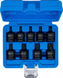 Kraft-Bit-Insats-sats | 12,5 mm (1/2") | T-Profil (för Torx) T20 - T70 | 9 delar. BGS 5486