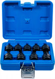 Kraft-Bit-Insats-sats | 12,5 mm (1/2") | T-Profil (för Torx) T20 - T70 | 9 delar. BGS 5486