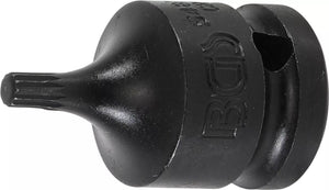 Kraft-Bit-Insats | Längd 43 mm | 12,5 mm (1/2") | Inre mångtandad (för XZN) M5. BGS 5487-M5
