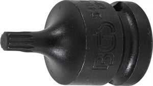 Kraft-Bit-Insats | Längd 43 mm | 12,5 mm (1/2") | Inre mångtandad (för XZN) M6. BGS 5487-M6