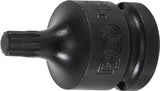 Kraft-Bit-Insats | Längd 43 mm | 12,5 mm (1/2") | Inre mångtandad (för XZN) M8. BGS 5487-M8