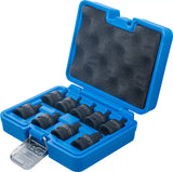 Kraft-Bit-Insats-sats | 12,5 mm (1/2") | Inre mångtandad (för XZN) M4 - M16 | 9 delar. BGS 5487
