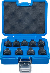 Kraft-Bit-Insats-sats | 12,5 mm (1/2") | Inre mångtandad (för XZN) M4 - M16 | 9 delar. BGS 5487