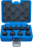 Kraft-Bit-Insats-sats | 12,5 mm (1/2") | Inre mångtandad (för XZN) M4 - M16 | 9 delar. BGS 5487