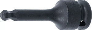 Kraft-Bit-Insats | Längd 75 mm | 12,5 mm (1/2") | Inre sexkant med kulhuvud 8 mm. BGS 5488-8