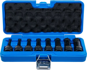 Kraft-Bit-Insats-sats | Längd 75 mm | 12,5 mm (1/2") | Inre sexkant med kulhuvud 6 - 19 mm | 8 delar. BGS 5488