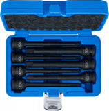 Kraft-Bit-Insats-sats | Längd 150 mm | 12,5 mm (1/2") | Inre sexkant 5 - 14 mm | 7 delar. BGS 5490
