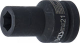 Krafthylsa Sexkant, djup | 25 mm (1") | 21 mm. BGS 5500-21