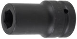 Krafthylsa Sexkant, djup | 25 mm (1") | 22 mm. BGS 5500-22