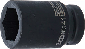 Krafthylsa Sexkant, djup | 25 mm (1") | 41 mm. BGS 5500-41