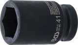 Krafthylsa Sexkant, djup | 25 mm (1") | 41 mm. BGS 5500-41