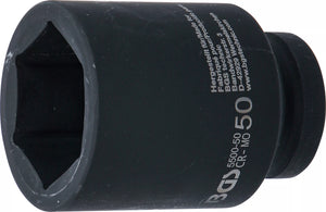 Krafthylsa Sexkant, djup | 25 mm (1") | 50 mm. BGS 5500-50