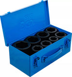 Krafthylsa-sats Sexkant, djup | 25 mm (1") | 27 - 50 mm | 8 delar. BGS 5500
