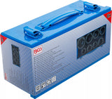 Krafthylsa-sats Sexkant, djup | 25 mm (1") | 27 - 50 mm | 8 delar. BGS 5500