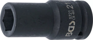 Krafthylsa Sexkant, djup | 20 mm (3/4") | 21 mm. BGS 5721
