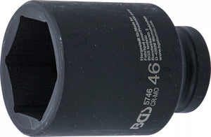 Krafthylsa Sexkant, djup | 20 mm (3/4") | 46 mm. BGS 5746
