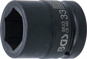 Krafthylsa Sexkant | 25 mm (1") | 33 mm. BGS 5833