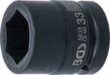 Krafthylsa Sexkant | 25 mm (1") | 33 mm. BGS 5833